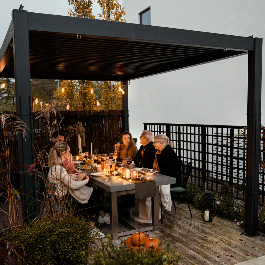 Pergolux Pergola byggesett 3x3 antrasitt