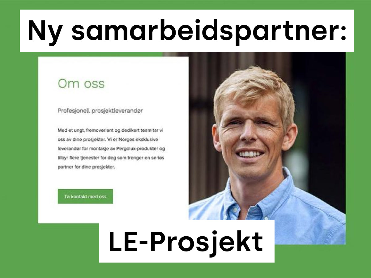 Montering av Pergolux pergola gjennom LE-Prosjekt